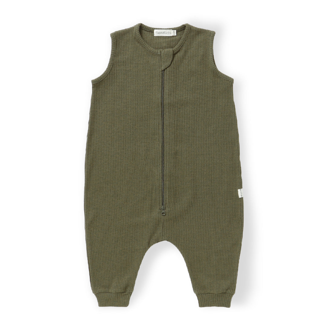 SOMMERSCHLAFSACK MIT FÜSSEN 0.5 TOG - KHAKI